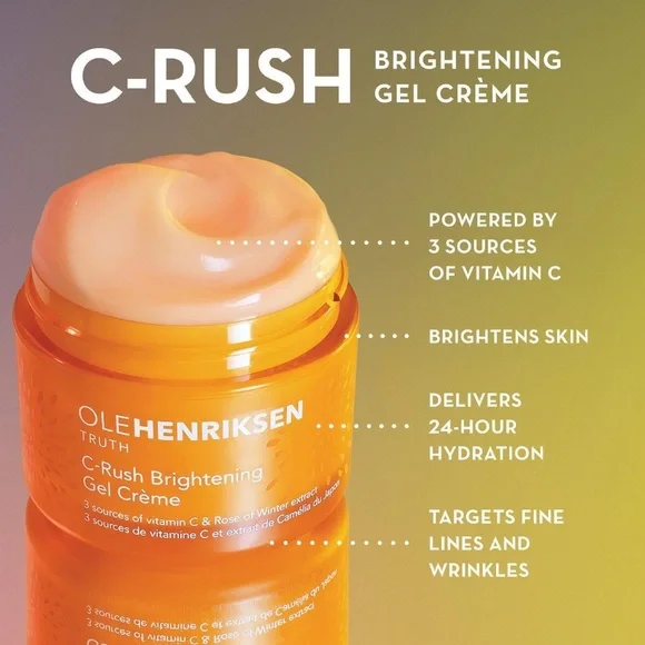 OleHenriksen C-Rush Brightening Vitamin C Gel Creme Mini 🍊 NEW - Picture 3 of 6
